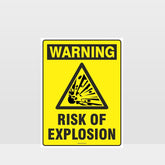 Custom Metal Sign,Warning Risk Of Explosion Sign